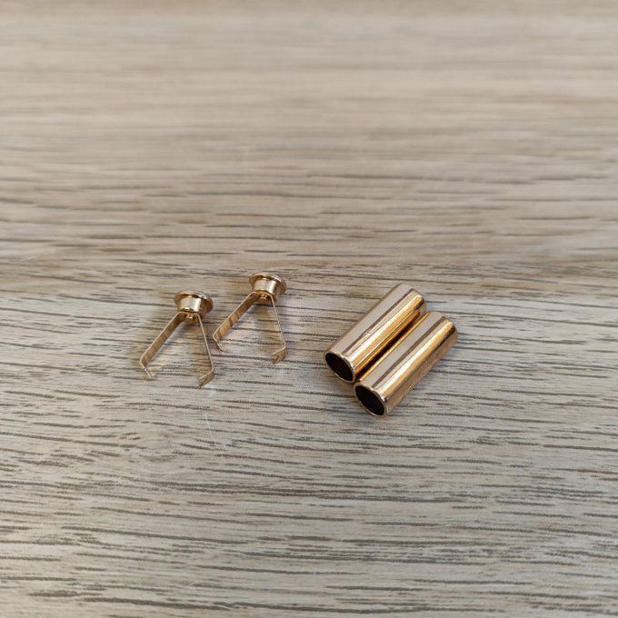 Embout de Cordon long Métal Doré - 5.5 mm