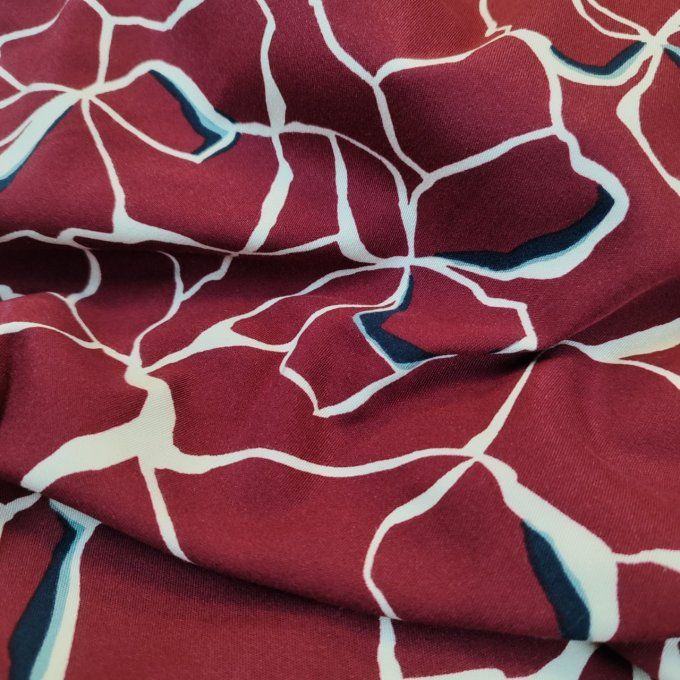 Viscose Stretch Rosella Bordeaux- par 10 cm 