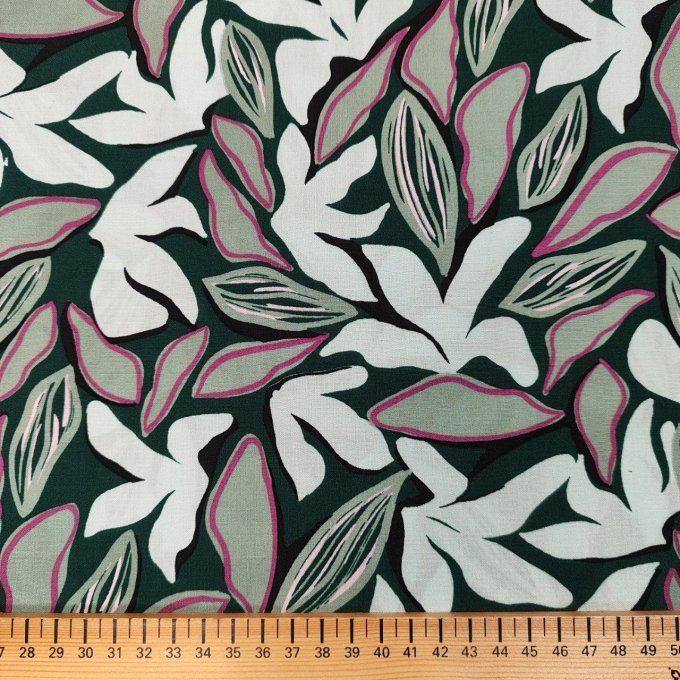 Viscose Feuillage Vert - par 10 cm 