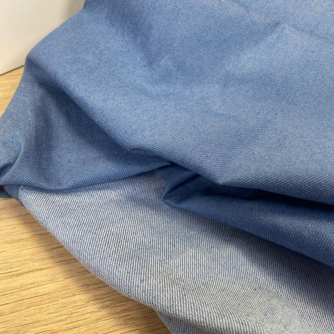 Sergé extensible Denim - par 10 cm