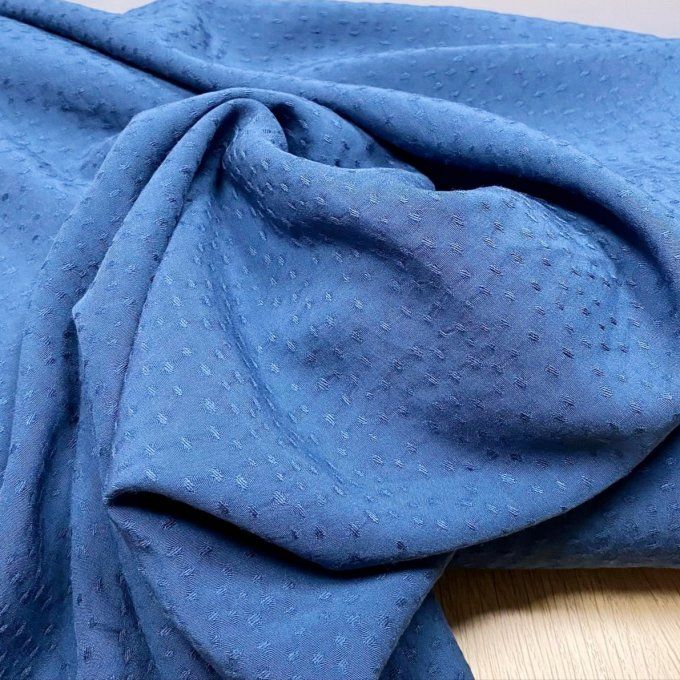 Viscose Jacquard Denim  - par 10 cm