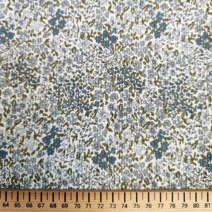 Jersey Fines Côtes Fleury Denim - par 10 cm