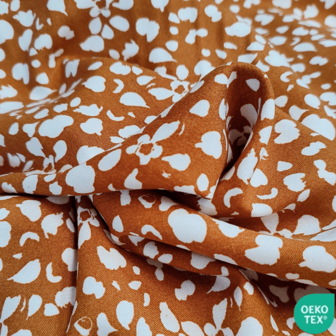 Viscose Rello Ocre - par 10 cm 