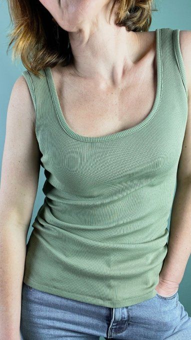 Jersey Fines Côtes Rayure Beige - par 10 cm 