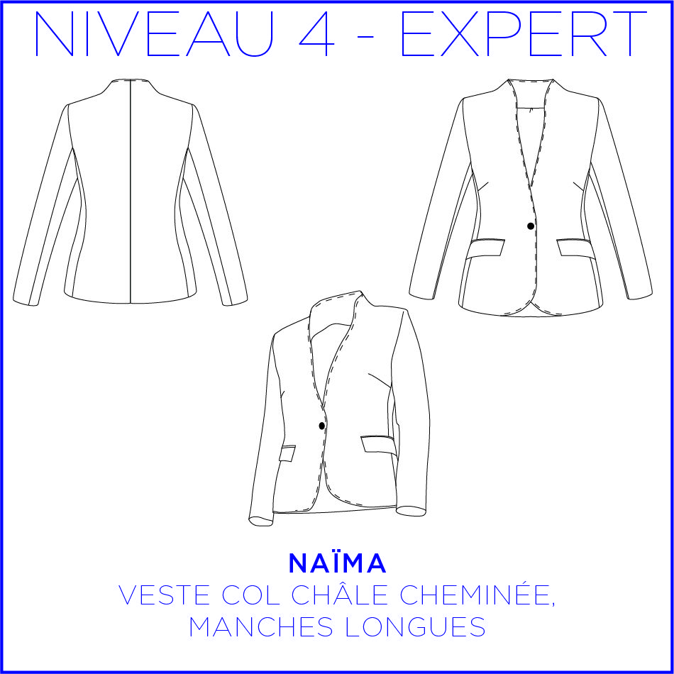 Patron "C'est moi le patron" - Veste Naïma - 34/48 - Version Numérique