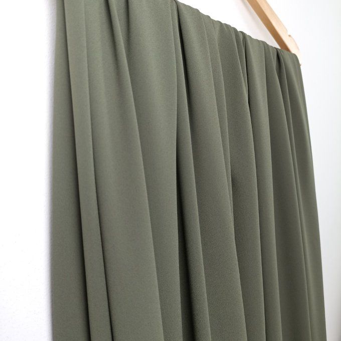 Crêpe de Polyester Kaki - Coupon 2.80m