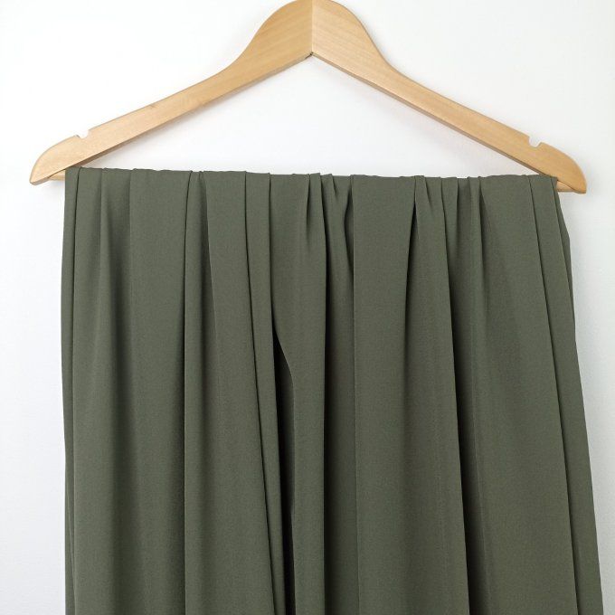 Crêpe de Polyester Kaki - Coupon 2.80m