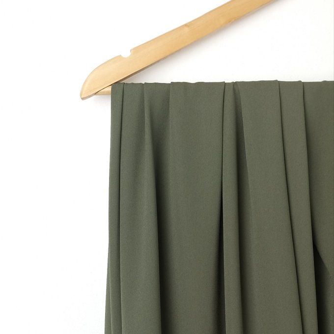Crêpe de Polyester Kaki - Coupon 2.80m