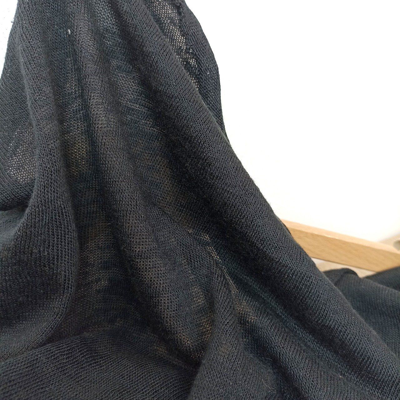 Tricot Léger  Noir - Coupon de 1,10 m 